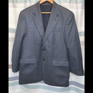 Lauren Ralph Lauren Sport Coat Blazer Jacket Charcoal Gray Size 40R Wool Blend